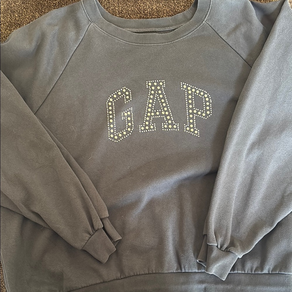 GAP Gray Sweatshirt with Studded Logo